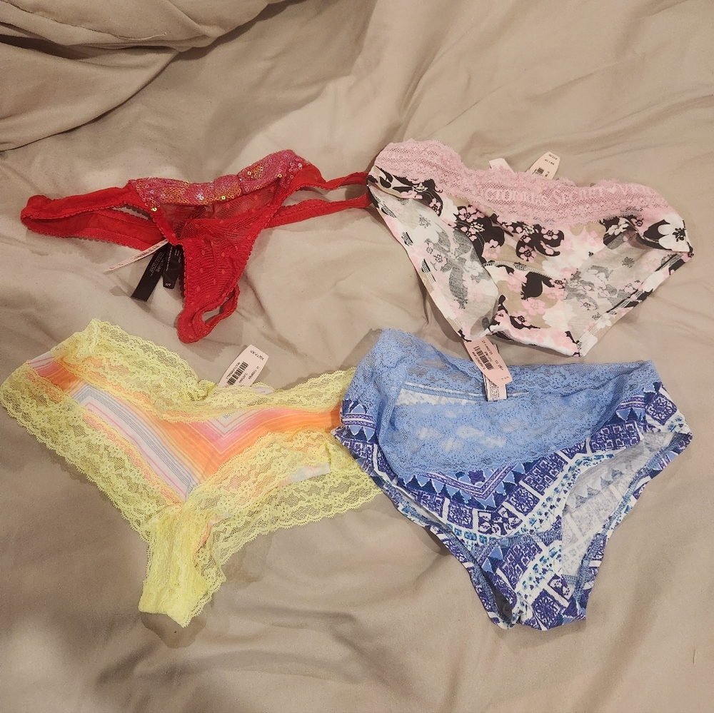 Set Of 4 Victorias Secret Panties NWT All Size XS